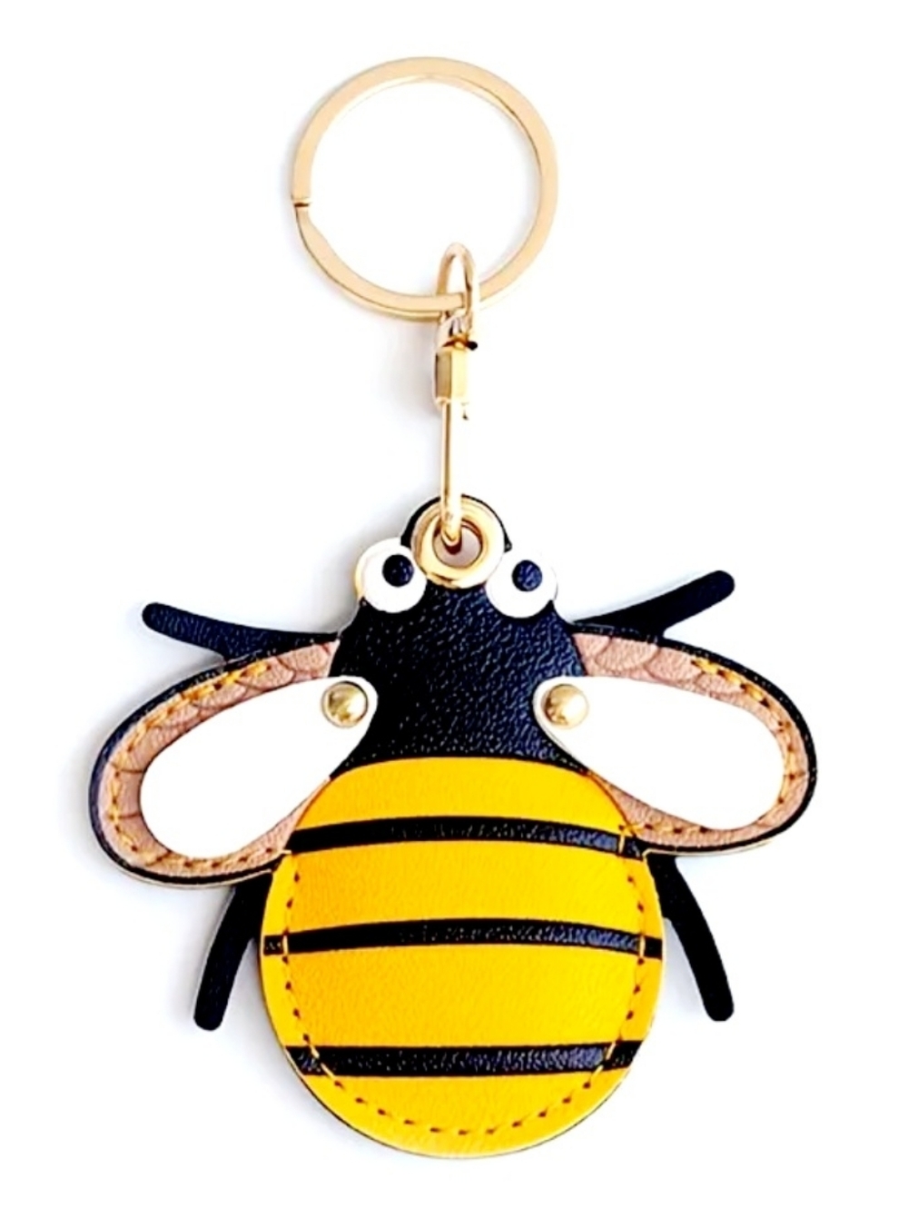 Bumblebee Keychain Bag Charm - Yellow Black